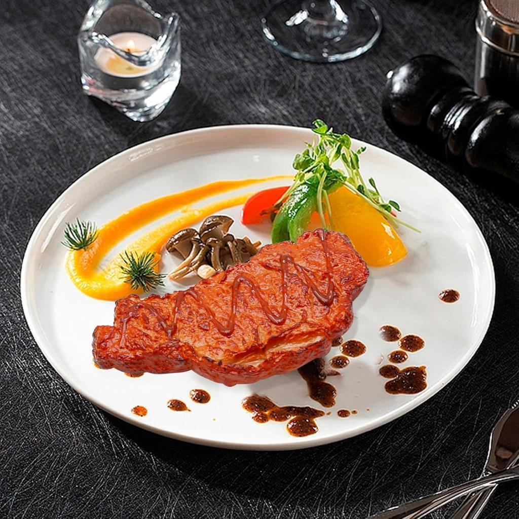 Yapay Et 2 ADET Kızarmış Antrikot Silikon Gerçeksi Doku