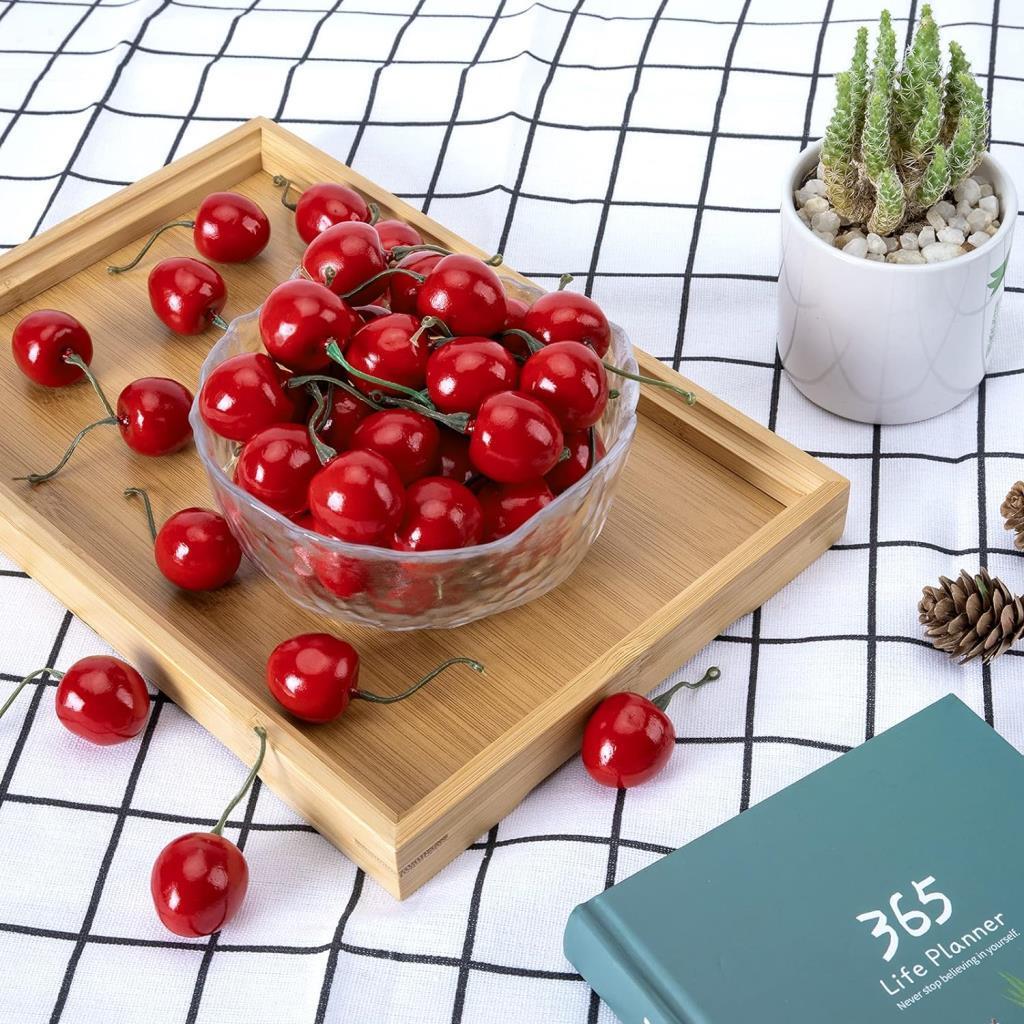 Yapay Kiraz Kırmızı 12li Paket  Yapay Meyve