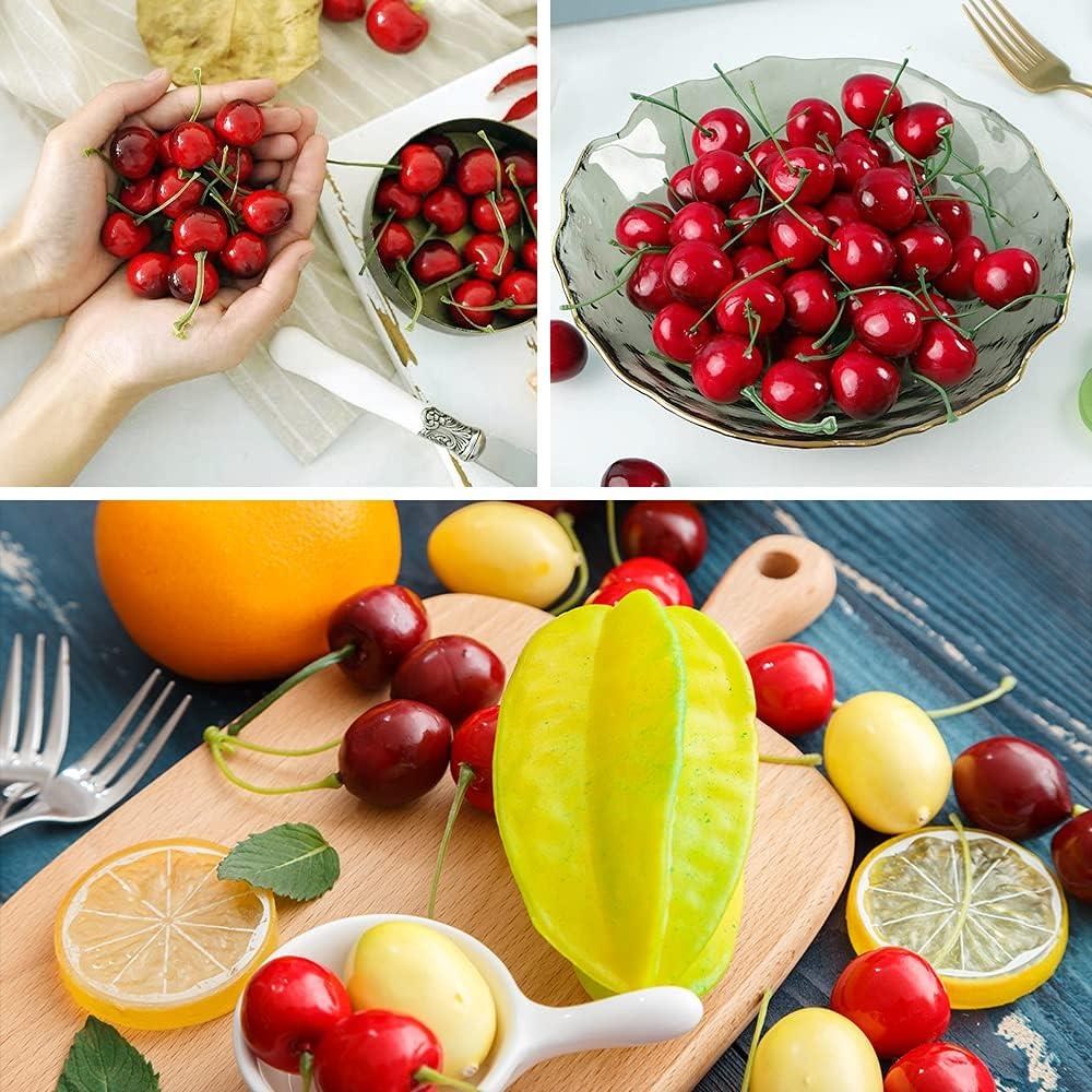 Yapay Kiraz Kırmızı 20li Paket  Yapay Meyve