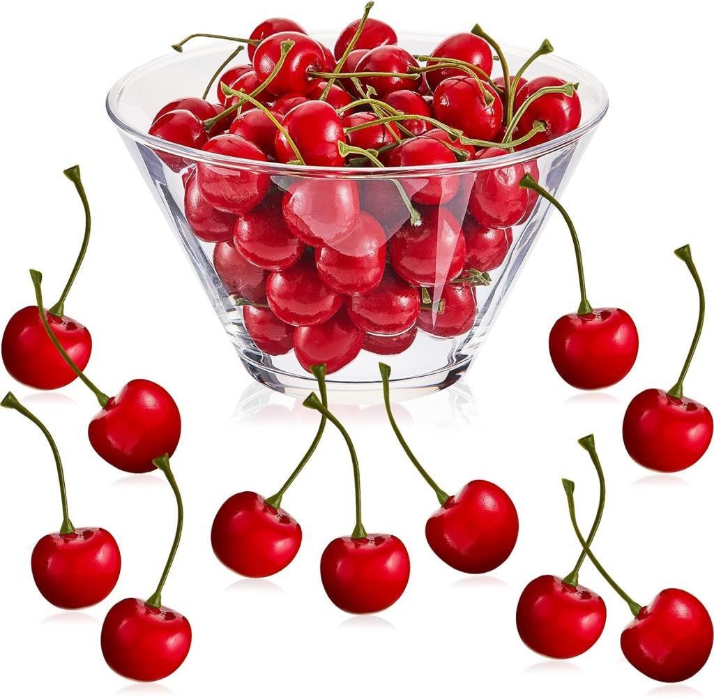 Yapay Kiraz Kırmızı 20li Paket  Yapay Meyve