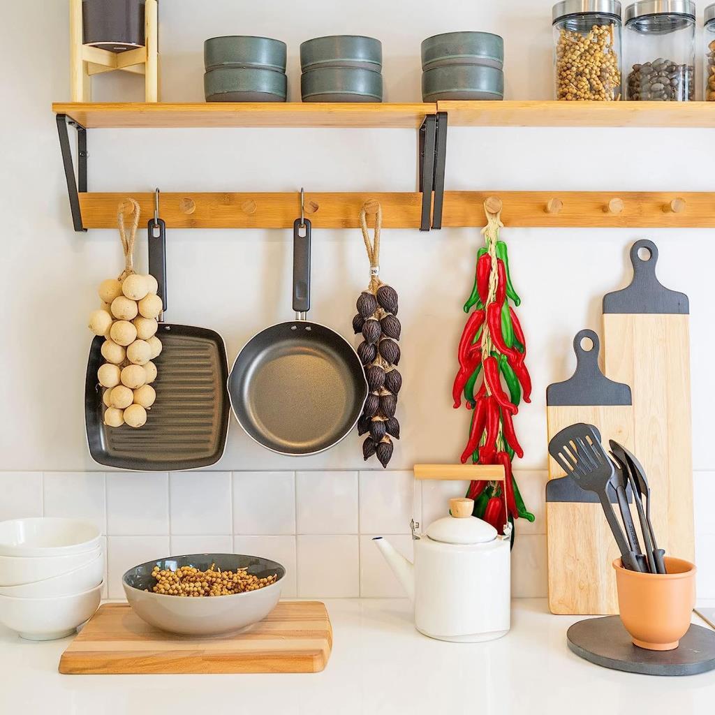 Yapay Kırmızı Biber Salkımı Süs Sahte Biber Yapay Meyve Sebze 