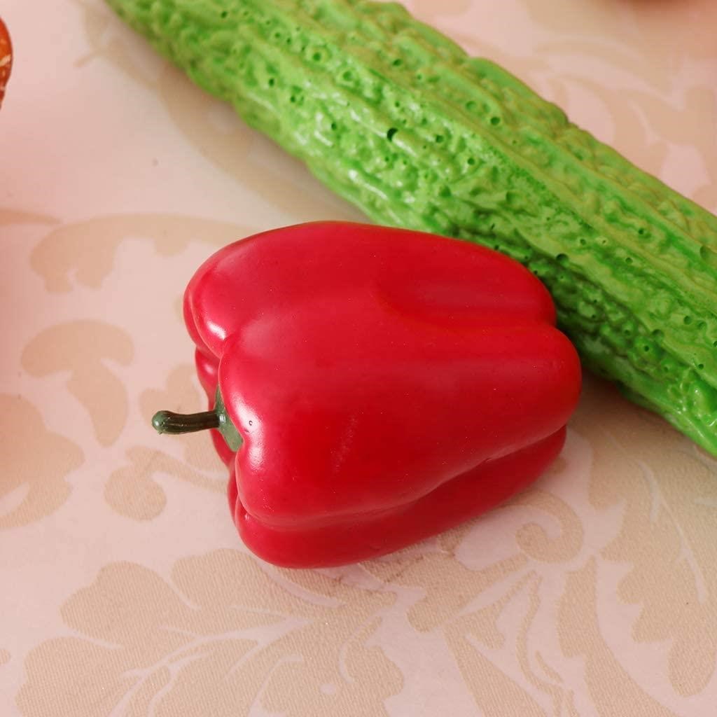 Yapay Kırmızı California Biber Dolma Biber 1adet 10*7 cm Gerçek Boyut