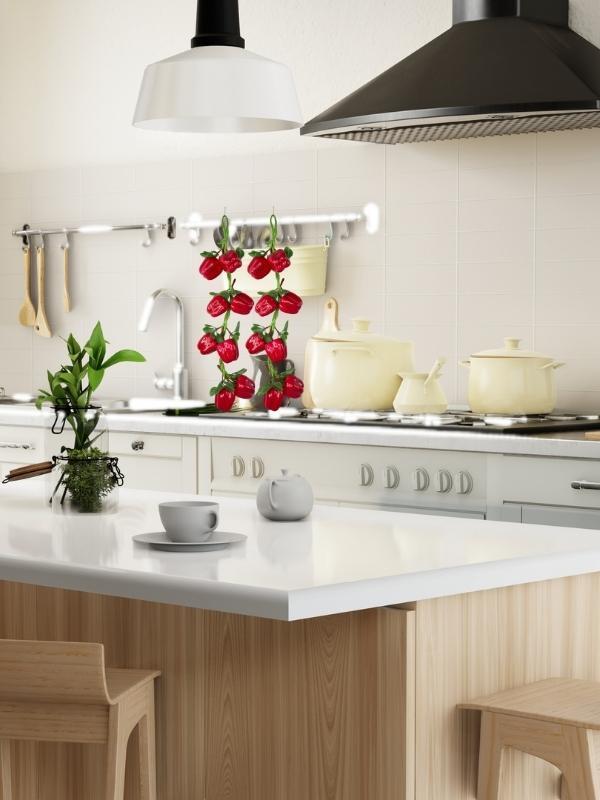 Yapay Kırmızı Kapya Biber Salkımı Süs Sahte Biber Yapay Meyve Sebze 