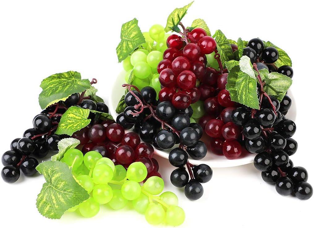 Yapay Meyve Mor Siyah Üzüm Küçük Boy Süs Dekoratif Sahte Meyve 10cm