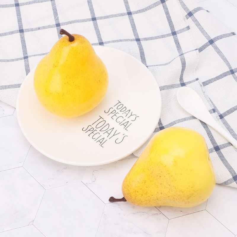 Yapay Meyve Sebze 6lı Paket Sarı ARMUT Doğal Görünüm