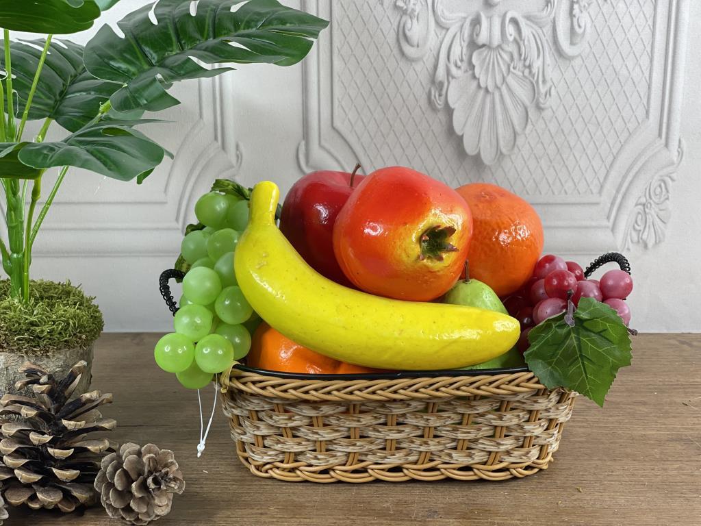 Yapay Meyve Sepeti 10 Adet Meyve Ve Sepet 