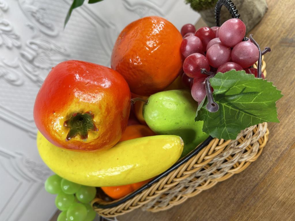 Yapay Meyve Sepeti 10 Adet Meyve Ve Sepet 