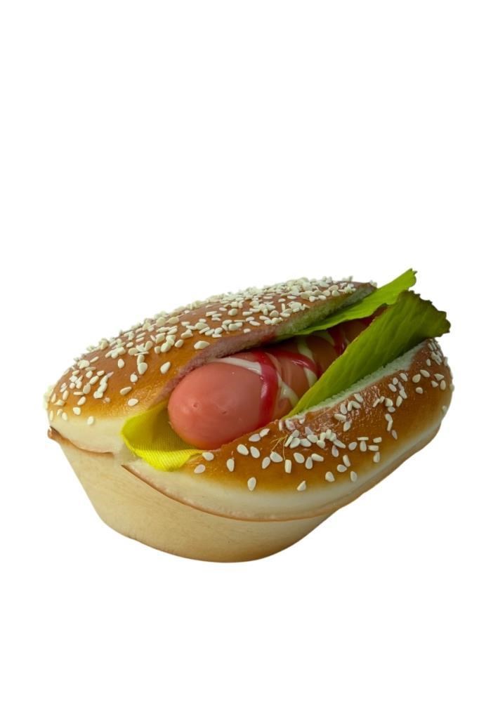 Yapay Sandviç Sosisli Model Yumuşak Dokulu 12cm