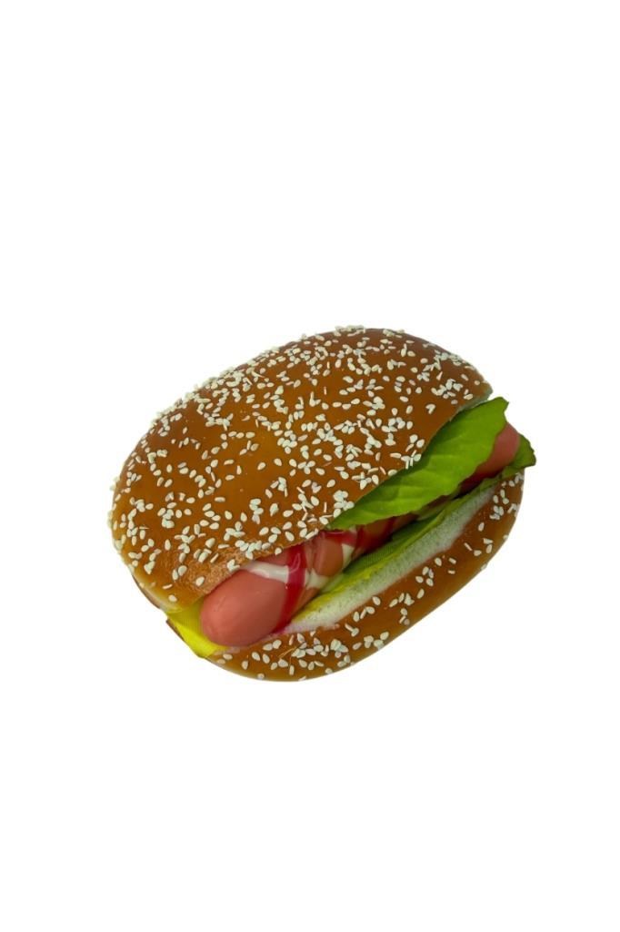 Yapay Sandviç Sosisli Model Yumuşak Dokulu 12cm