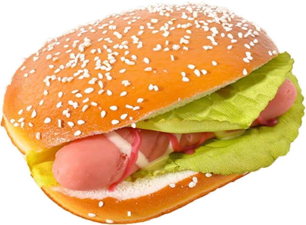 Yapay Sandviç Sosisli Model Yumuşak Dokulu 12cm