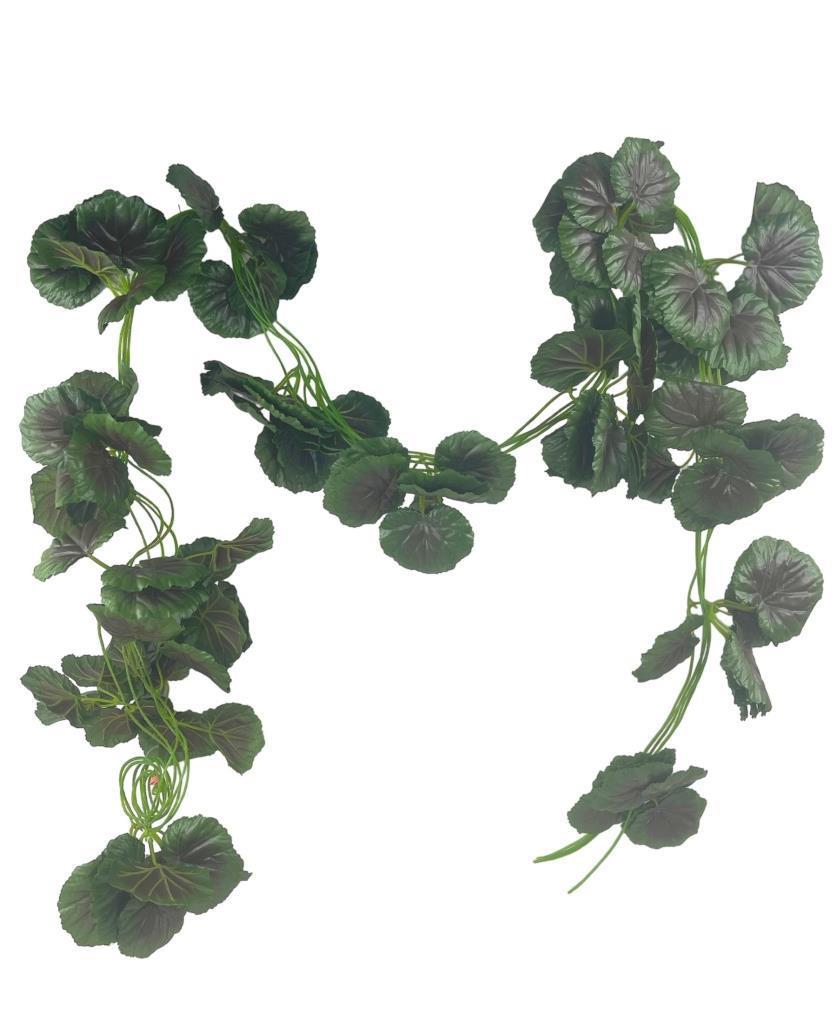 Yapay Sarmaşık Bordo Yeşil Sardunya 5Dallı 230cm Doğalgaz Borusu Kapatıcı Dekoratif Yapay Çiçek 