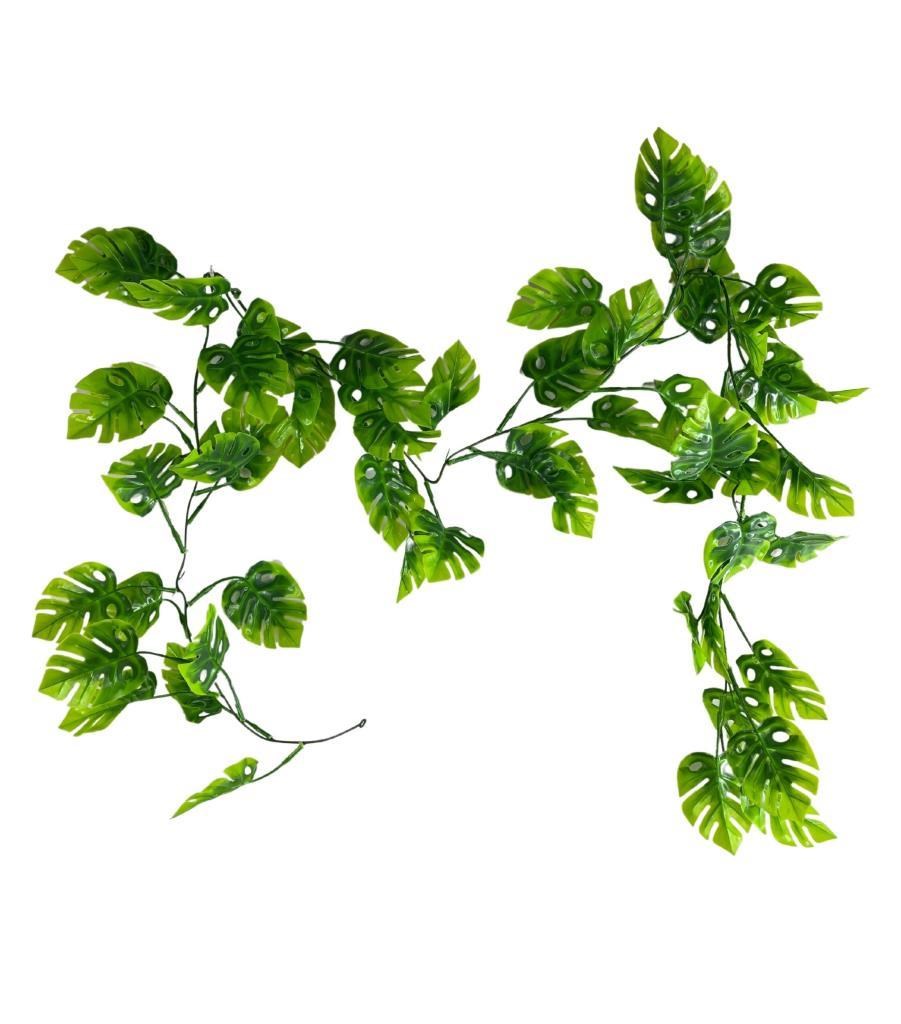 Yapay Sarmaşık Dolanabilen Monstera 180cm Dekoratif Plastik Yapay Çiçek