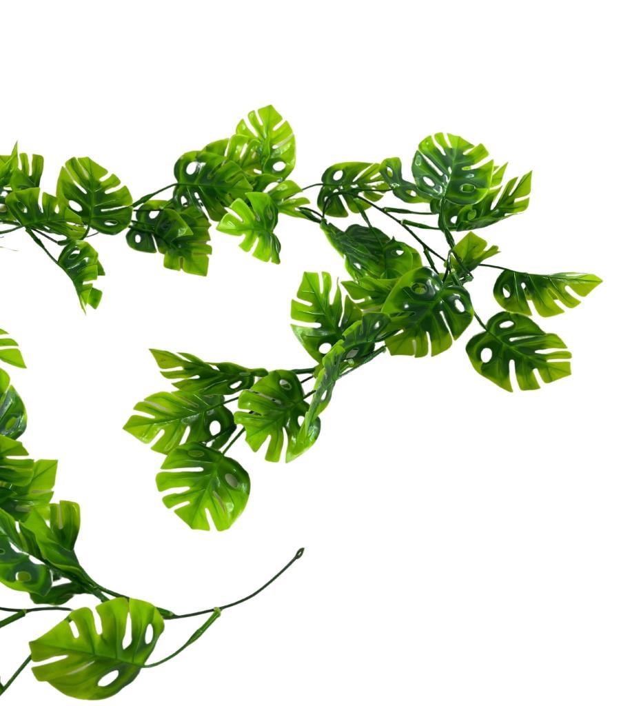 Yapay Sarmaşık Dolanabilen Monstera 180cm Dekoratif Plastik Yapay Çiçek