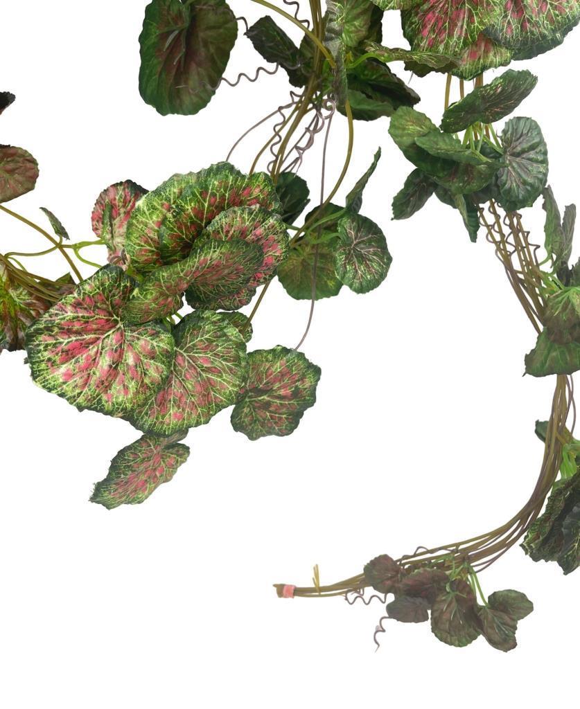 Yapay Sarmaşık Kırmızı Yeşil Sardunya 5Dallı 230cm Doğalgaz Borusu Kapatıcı Dekoratif Yapay Çiçek 