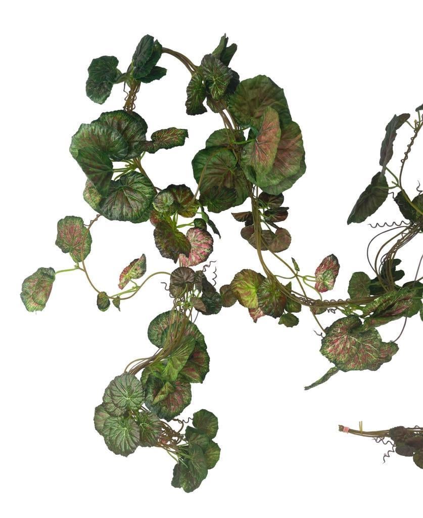 Yapay Sarmaşık Kırmızı Yeşil Sardunya 5Dallı 230cm Doğalgaz Borusu Kapatıcı Dekoratif Yapay Çiçek 