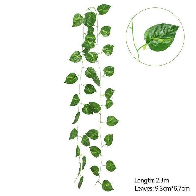 Yapay Sarmaşık Sarı Çizgili Yapay Çiçek Dekoru 230cm X 3ADET