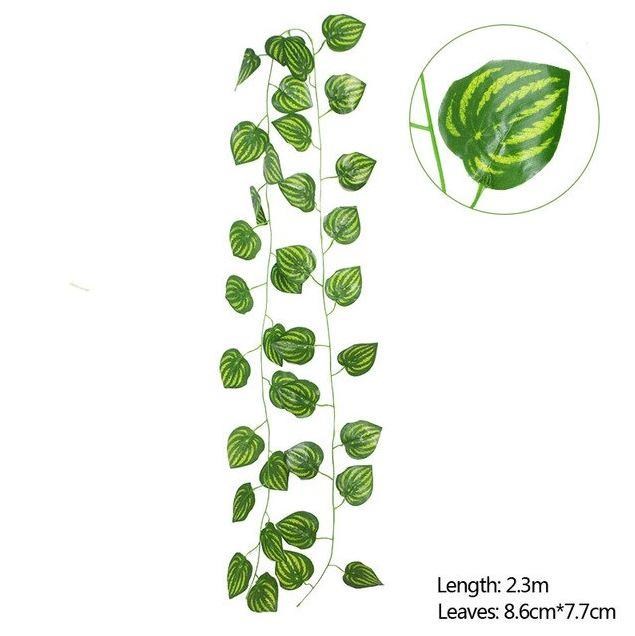Yapay Sarmaşık Sarı Çizgili Yapay Çiçek Dekoru 230cm X 3ADET