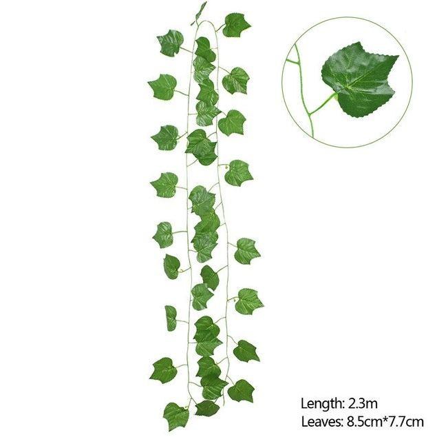 Yapay Sarmaşık Üzüm Yapraklı Yapay Çiçek Dekoru 230cm