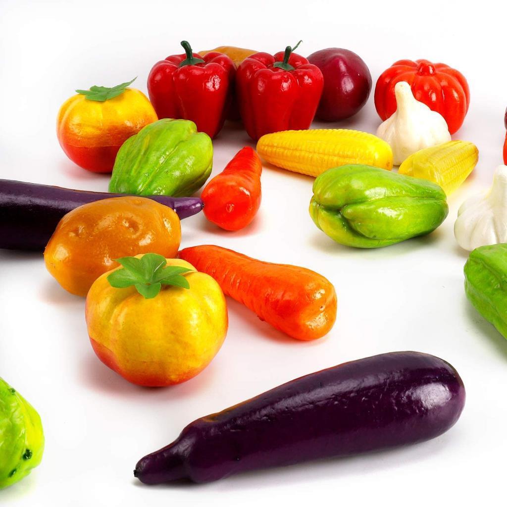 Yapay Sebze Filesi 7li Yapay Biber Yapay Havuç Yapay Patatez