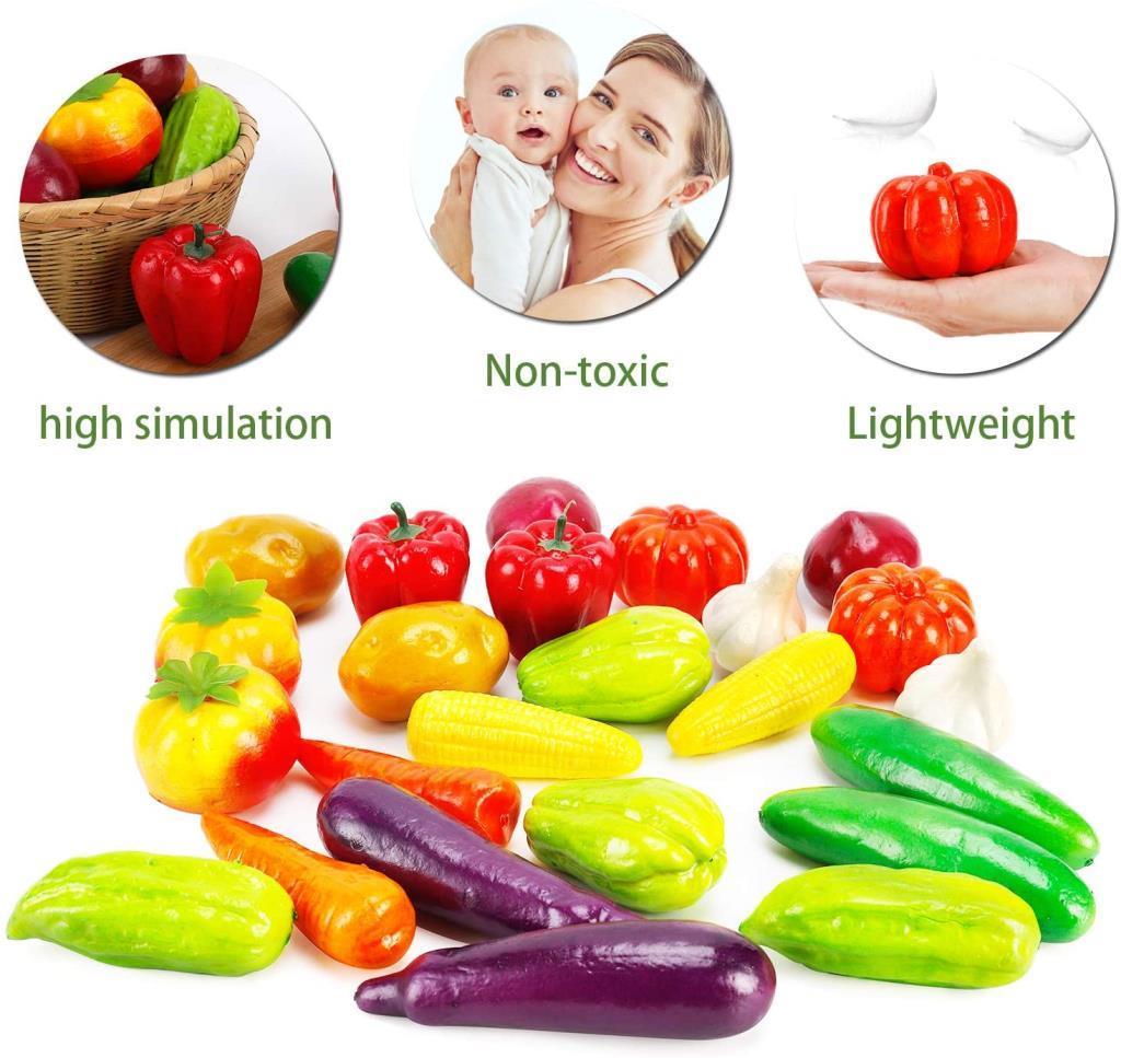 Yapay Sebze Filesi 8 Adet Sebze Modeli Biber Patlıcan Patates Salatalık Havuç Domates Soğan Kabak