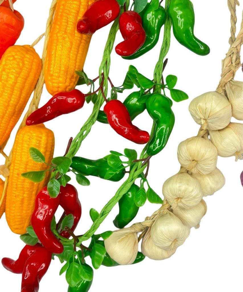 Yapay Sebze Salkımı 6lı Set Süs Sahte Yapay Meyve Sebze Karışık Paket