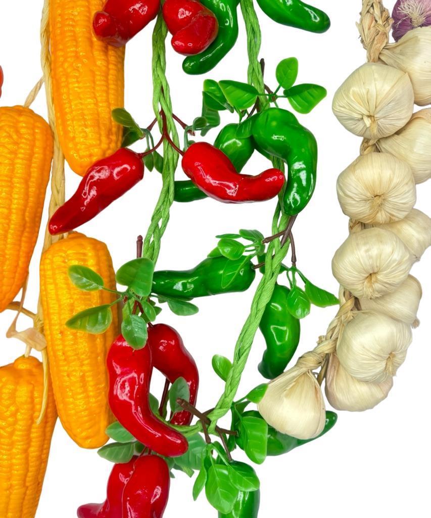 Yapay Sebze Salkımı 6lı Set Süs Sahte Yapay Meyve Sebze Karışık Paket