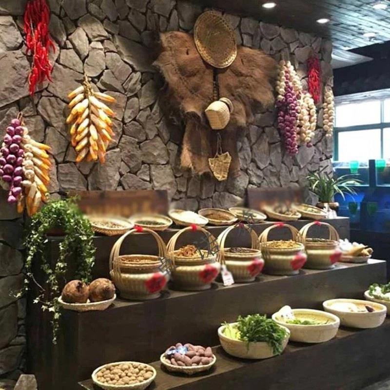 Yapay Soğan Salkımı Süs Sahte Kahverengi Soğan Yapay Meyve Sebze