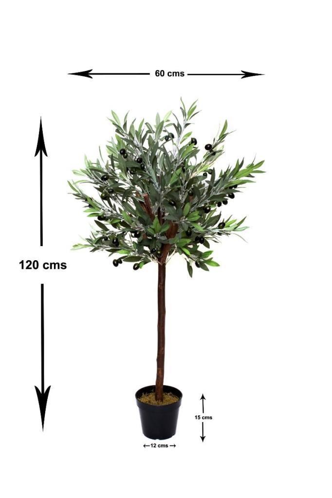 Yapay Zeytin Ağacı 120cm Tek Gövdeli Doğal Gerçek Görünümlü Yapay Ağaç