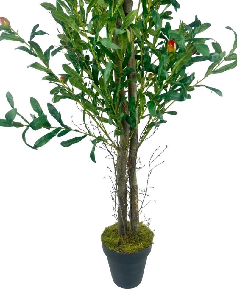 Yapay Zeytin Ağacı 125cm İki Gövdeli Salex Doğal Gerçek Görünümlü Yapay Ağaç