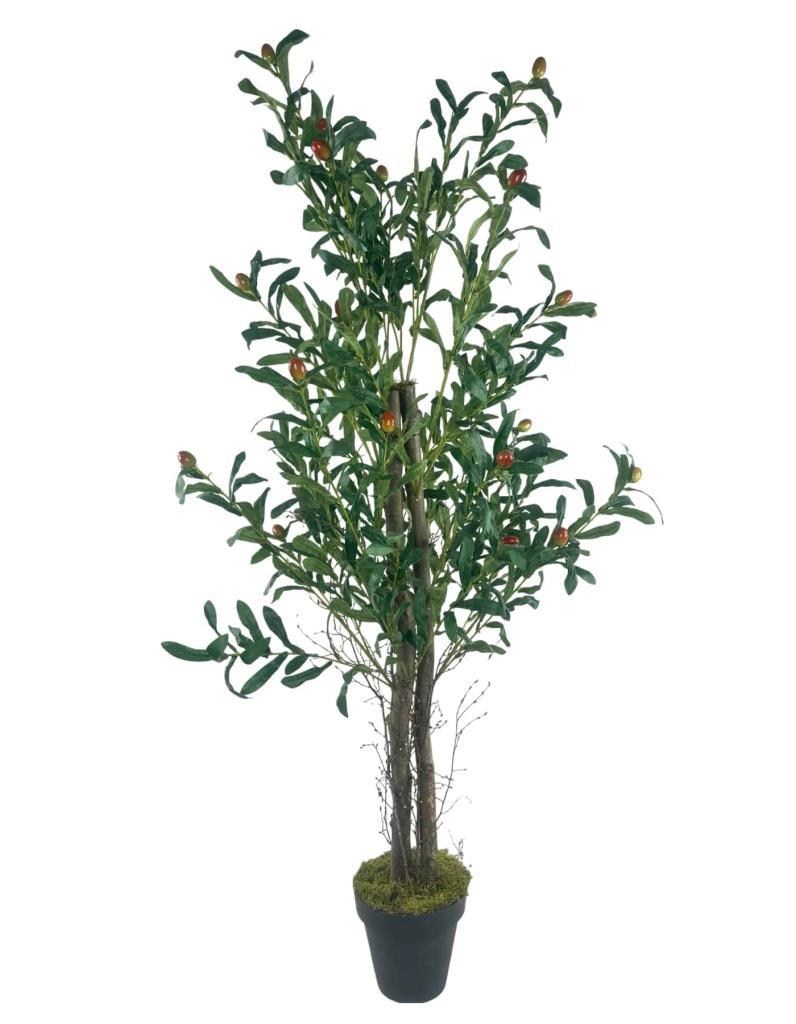 Yapay Zeytin Ağacı 125cm İki Gövdeli Salex Doğal Gerçek Görünümlü Yapay Ağaç
