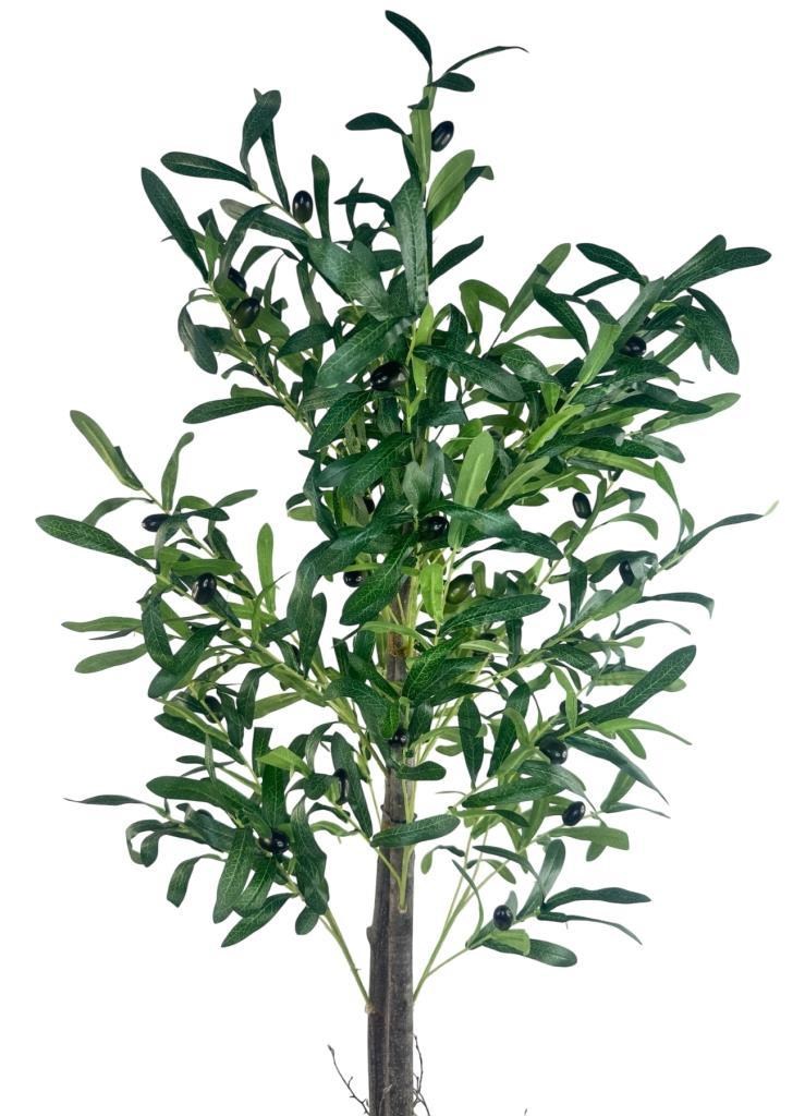 Yapay Zeytin Ağacı 130cm İki Gövdeli Beyaz Küre Saksıda Salex Doğal Gerçek Görünümlü Yapay Ağaç