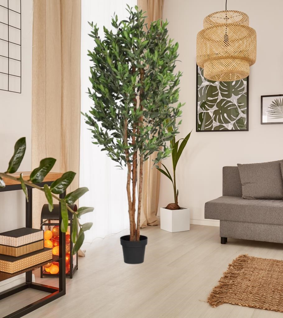 Yapay Zeytin Ağacı 200cm 3 Gövdeli Doğal Gerçek Görünümlü Yapay Ağaç