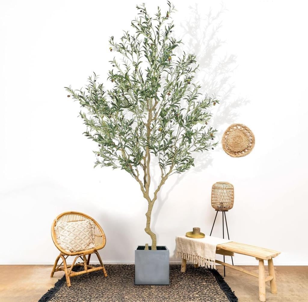 Yapay Zeytin Ağacı Lüx 240cm Doğal Gövdeli Gerçek Görünümlü Yapay Ağaç