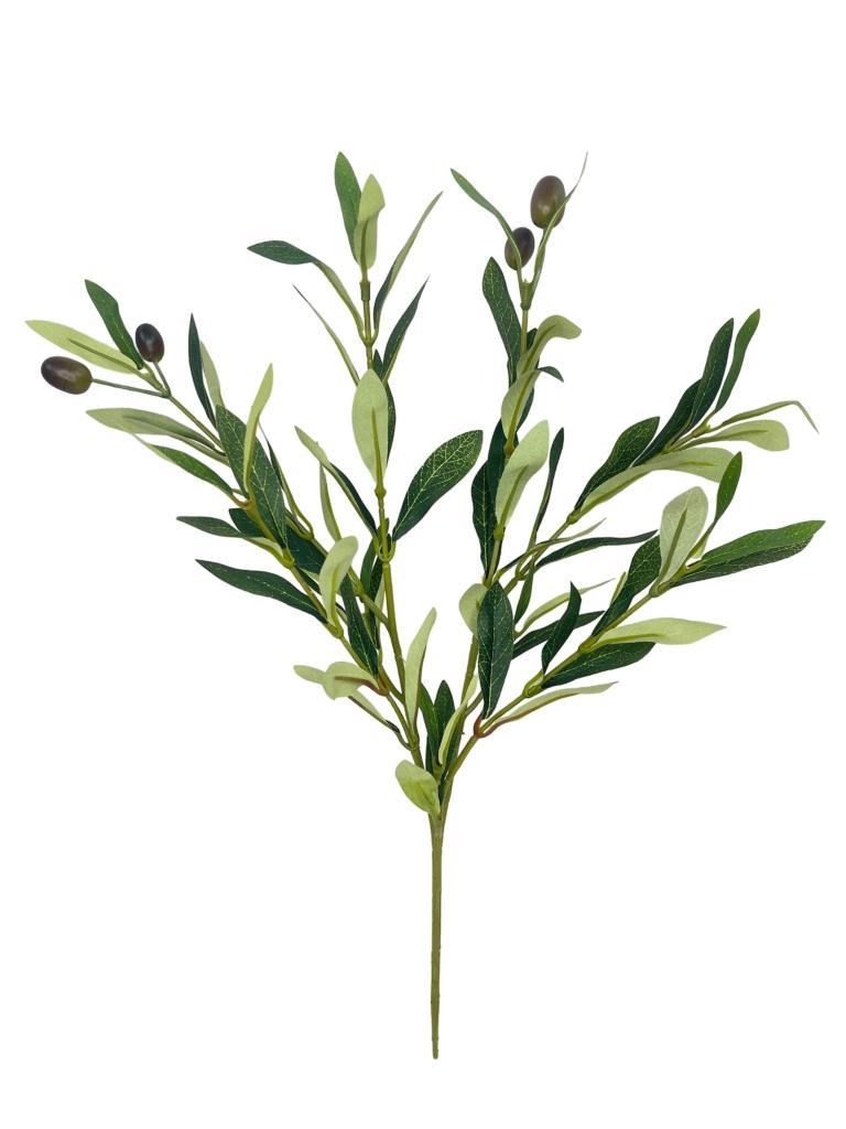 Yapay Zeytin Dalı 45cm 4 Meyveli Yapay Çiçek 