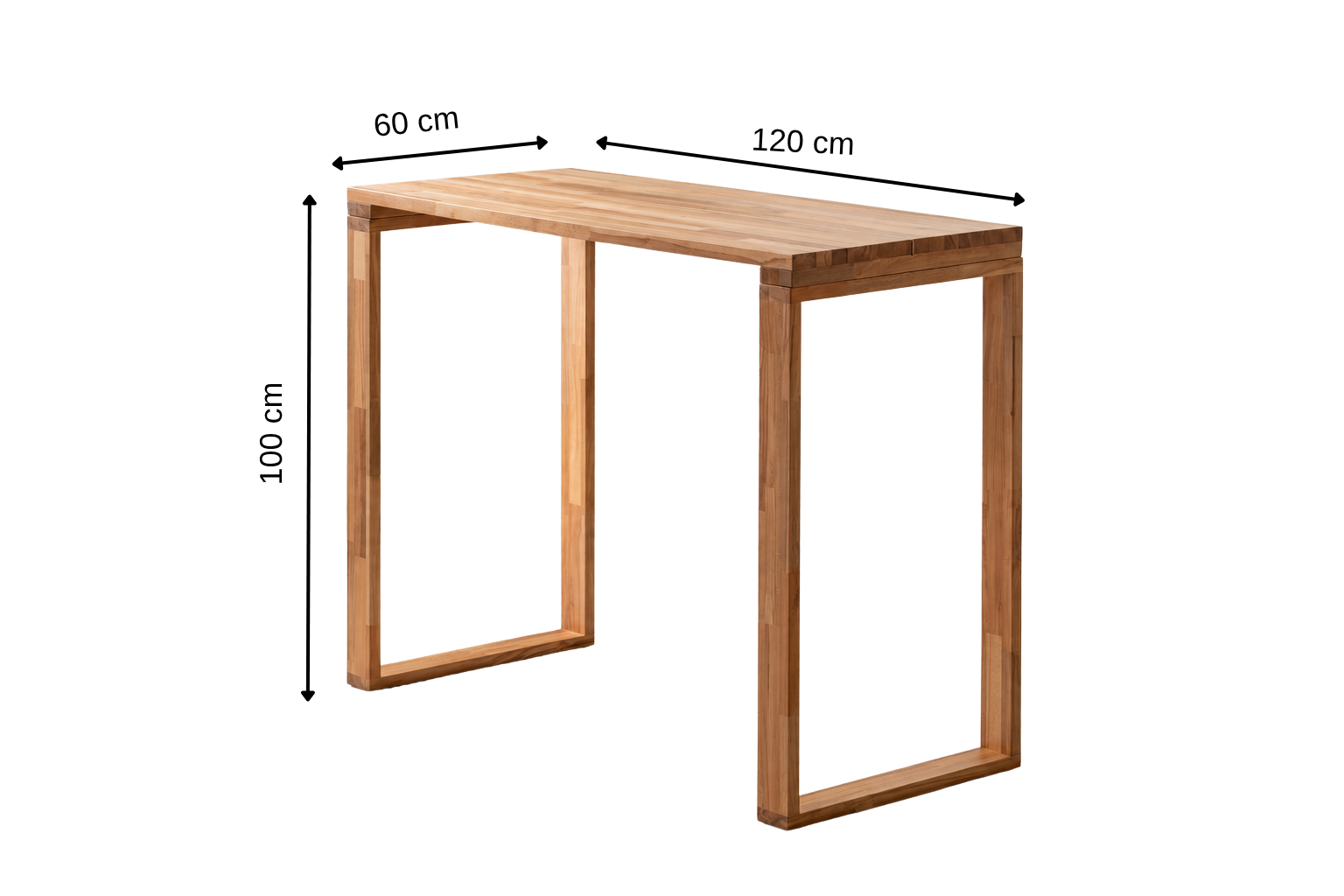 Angelos Bar Masası, 120 Cm, Natural