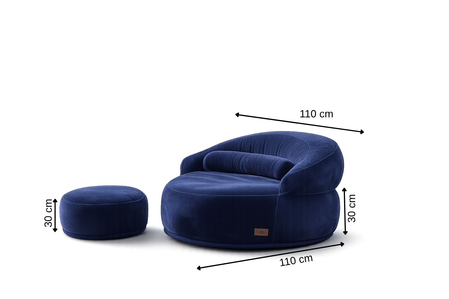 Comfy Puf XL Marineblau