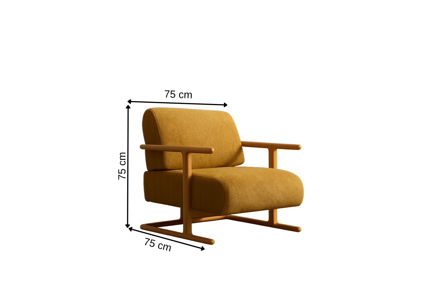 Nordischer Sessel, Gelb
