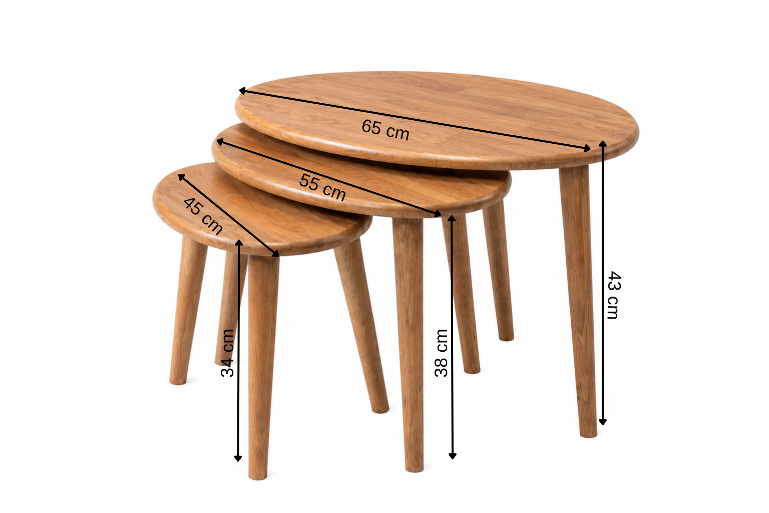 Valens Couchtisch-Set, Walnuss