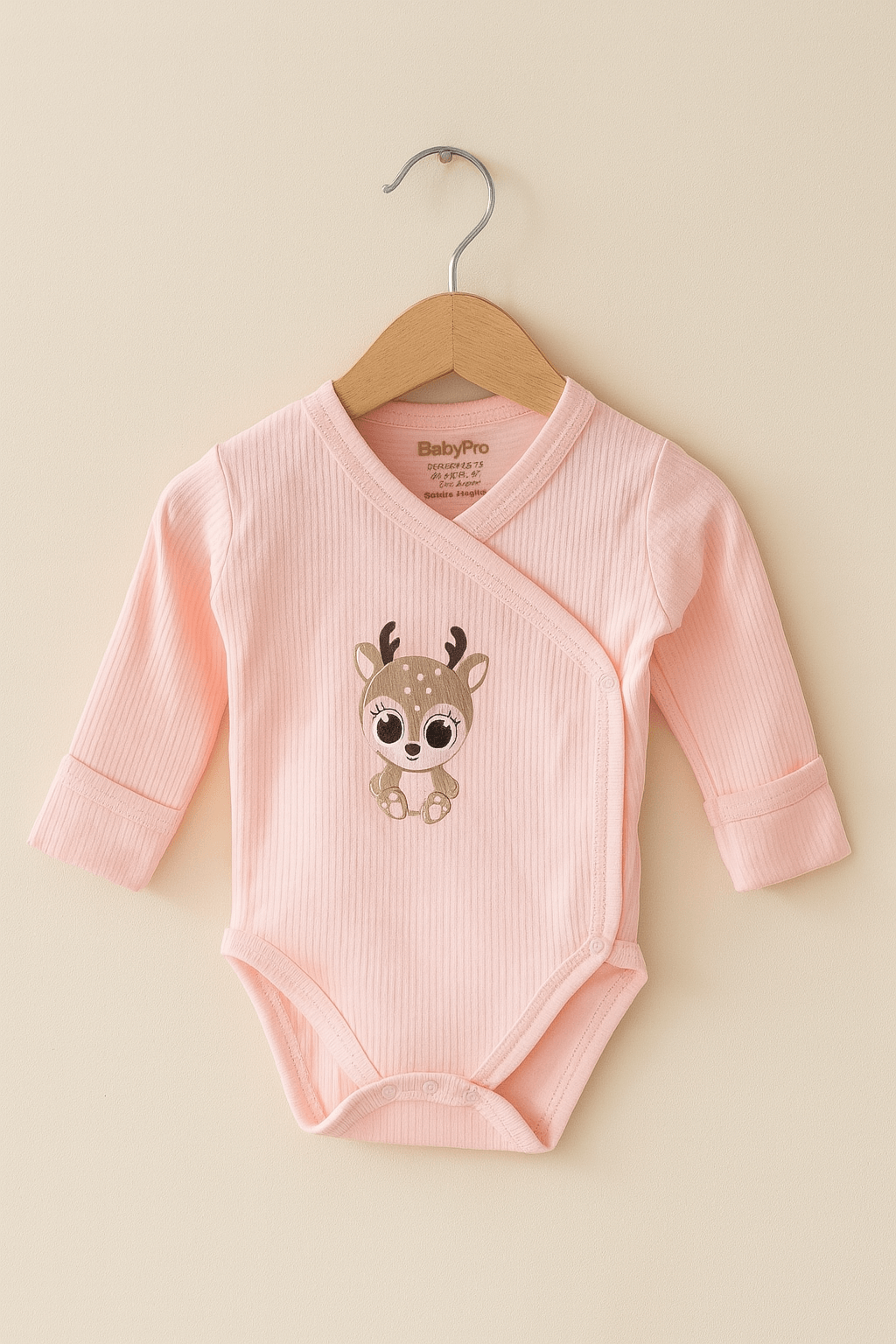 Ahsen Bebek Fitilli Uzun Kollu Çıtçıtlı body