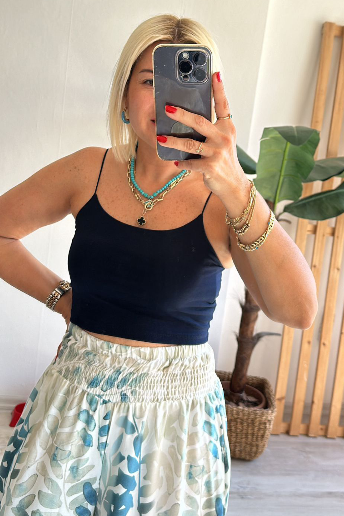  Lacivert Penye Crop UY211017-LACIVERT-S