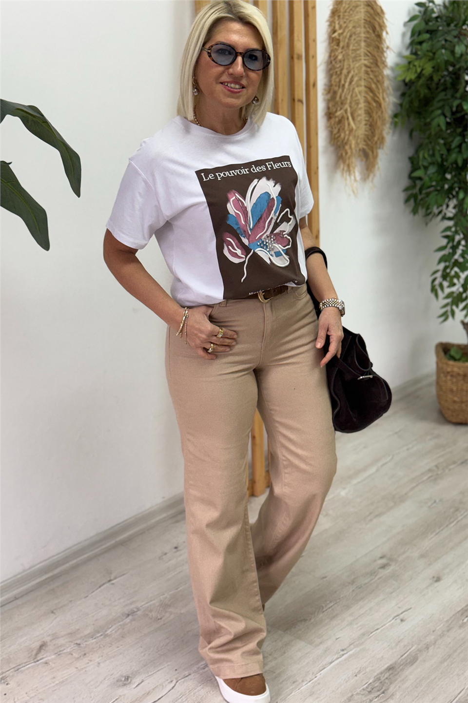 Cappucino Bol Paça Yüksek Bel Lycralı JeanAPNT20250958-CAPPUCINO-36