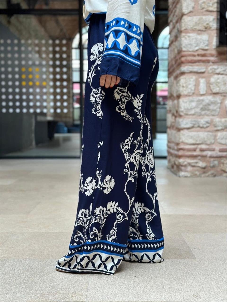 Etnik Desen İkili Takım UK2260355-LACIVERT