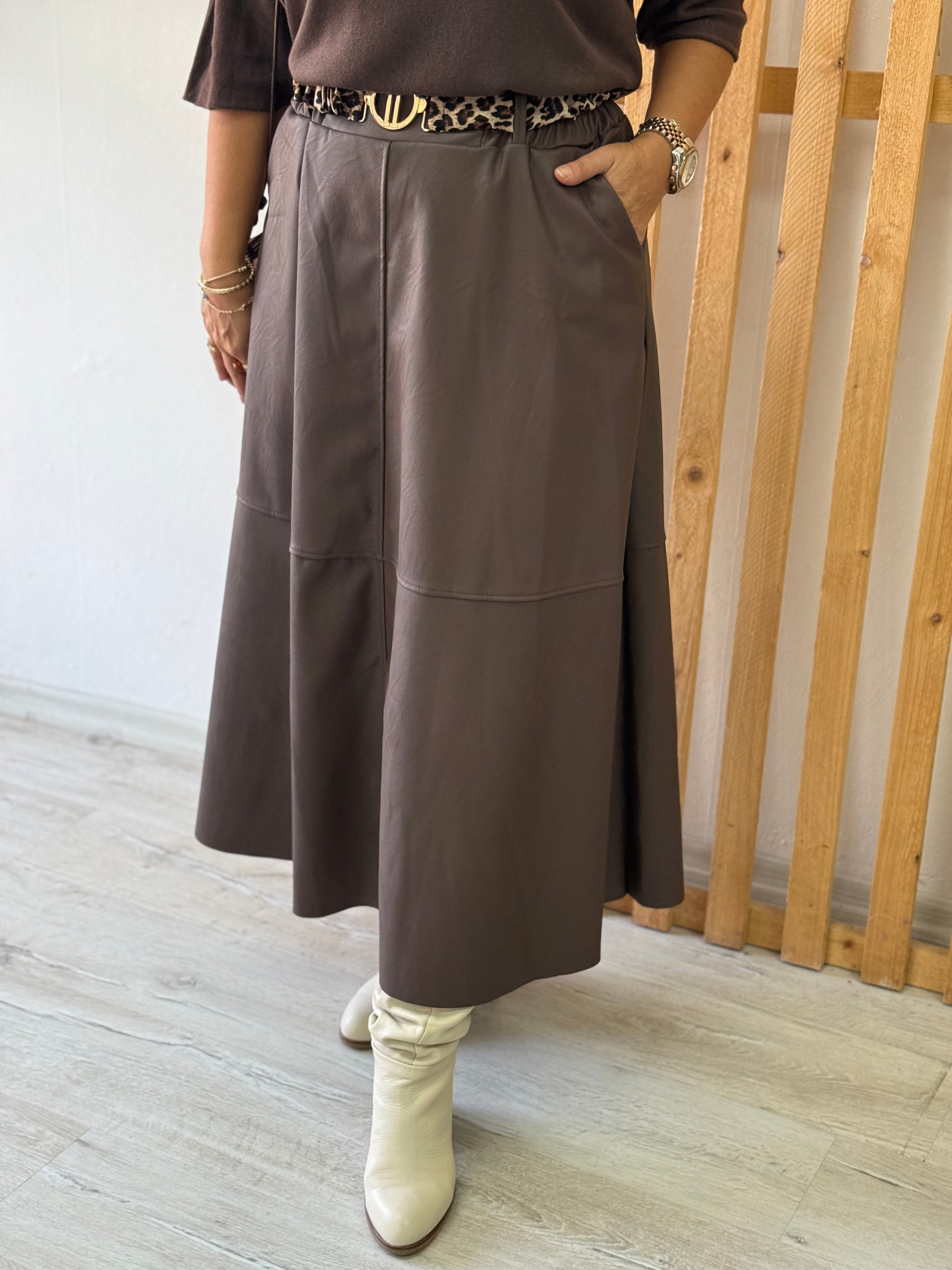 Kahve Beli Leopar Kemerli Deri EtekAETK2500144-KAHVE-STD