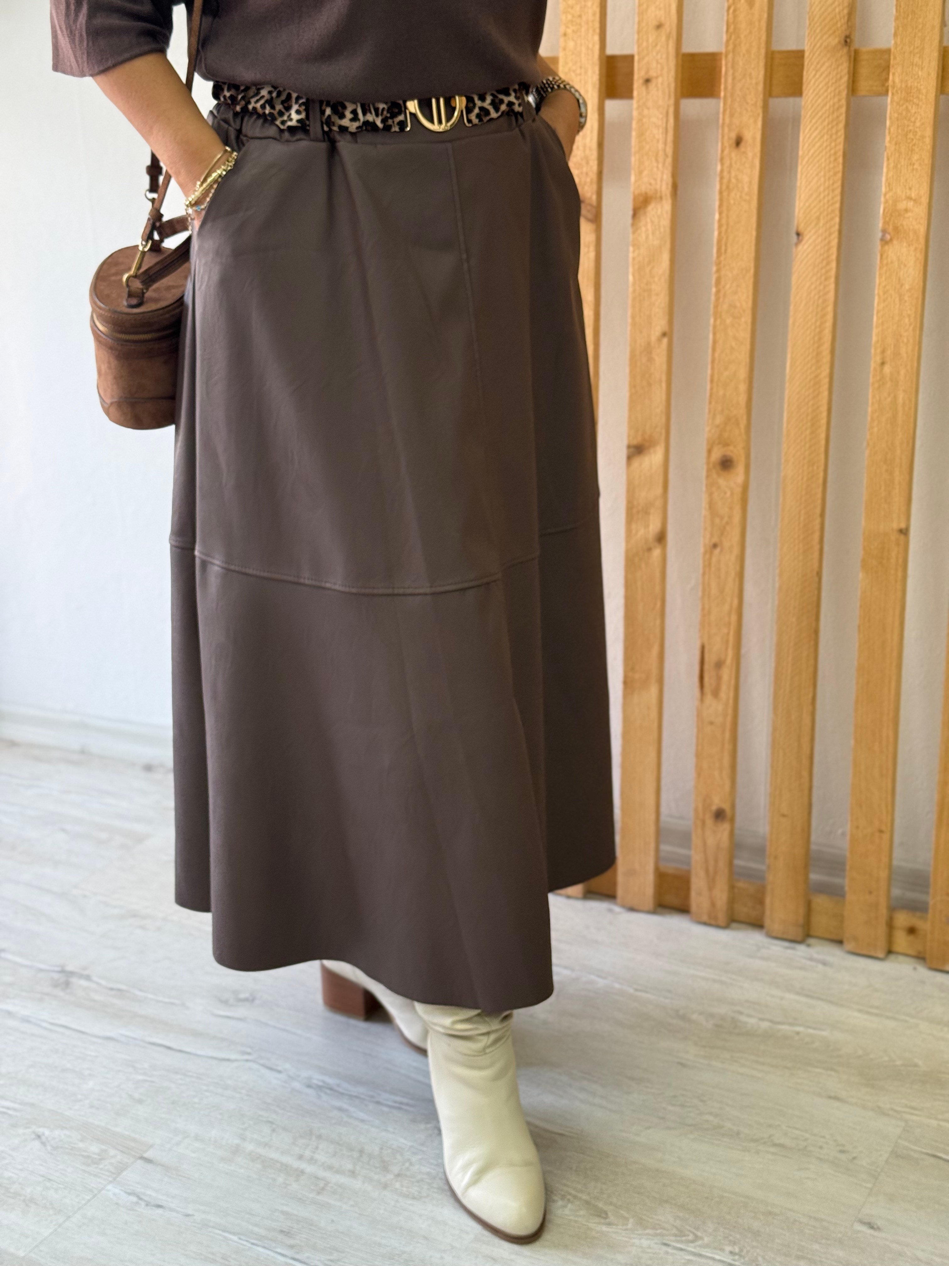 Kahve Beli Leopar Kemerli Deri EtekAETK2500144-KAHVE-STD