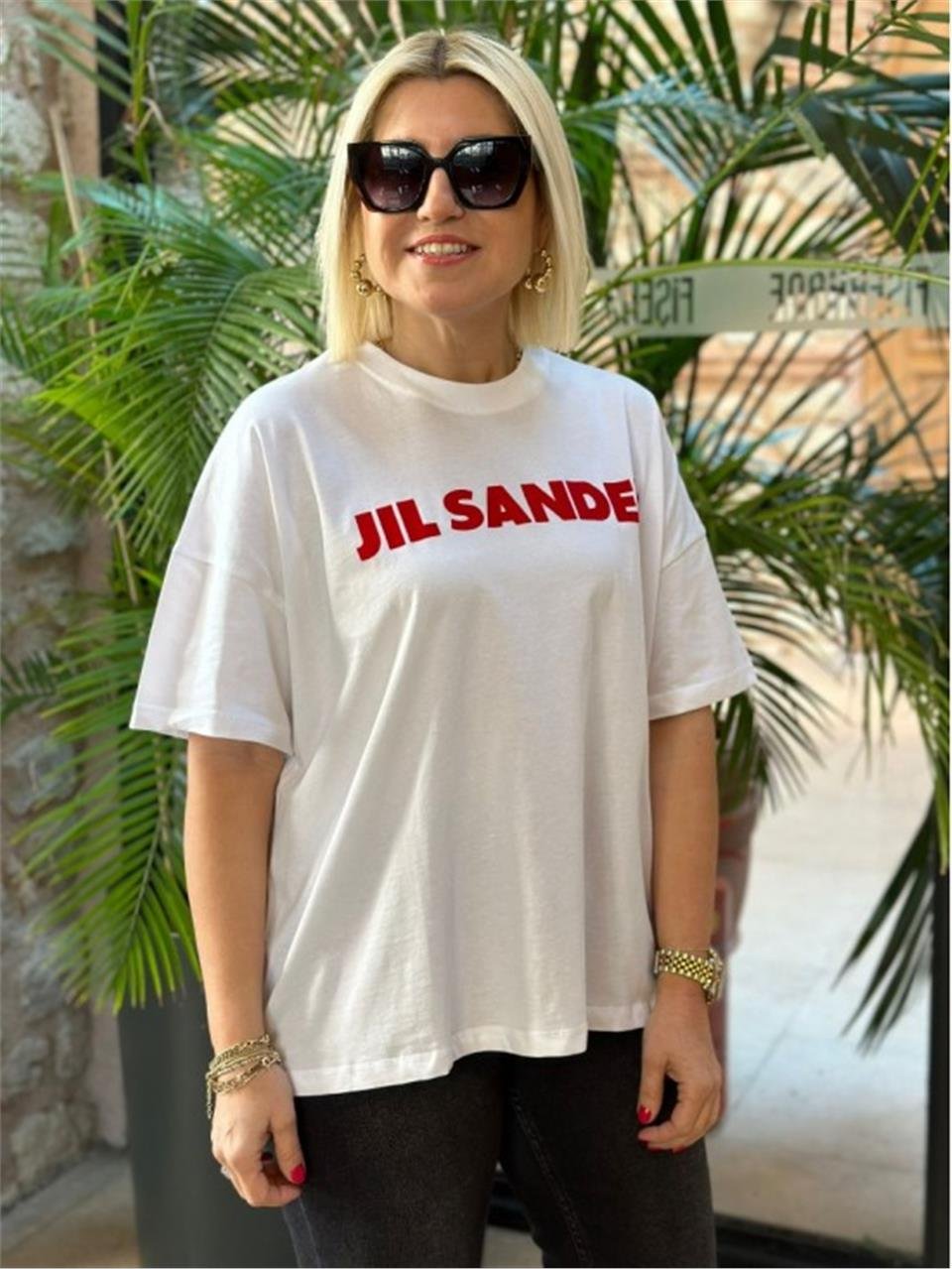 Kırmızı Baskılı Tshirt  UY217056-Kırmızı
