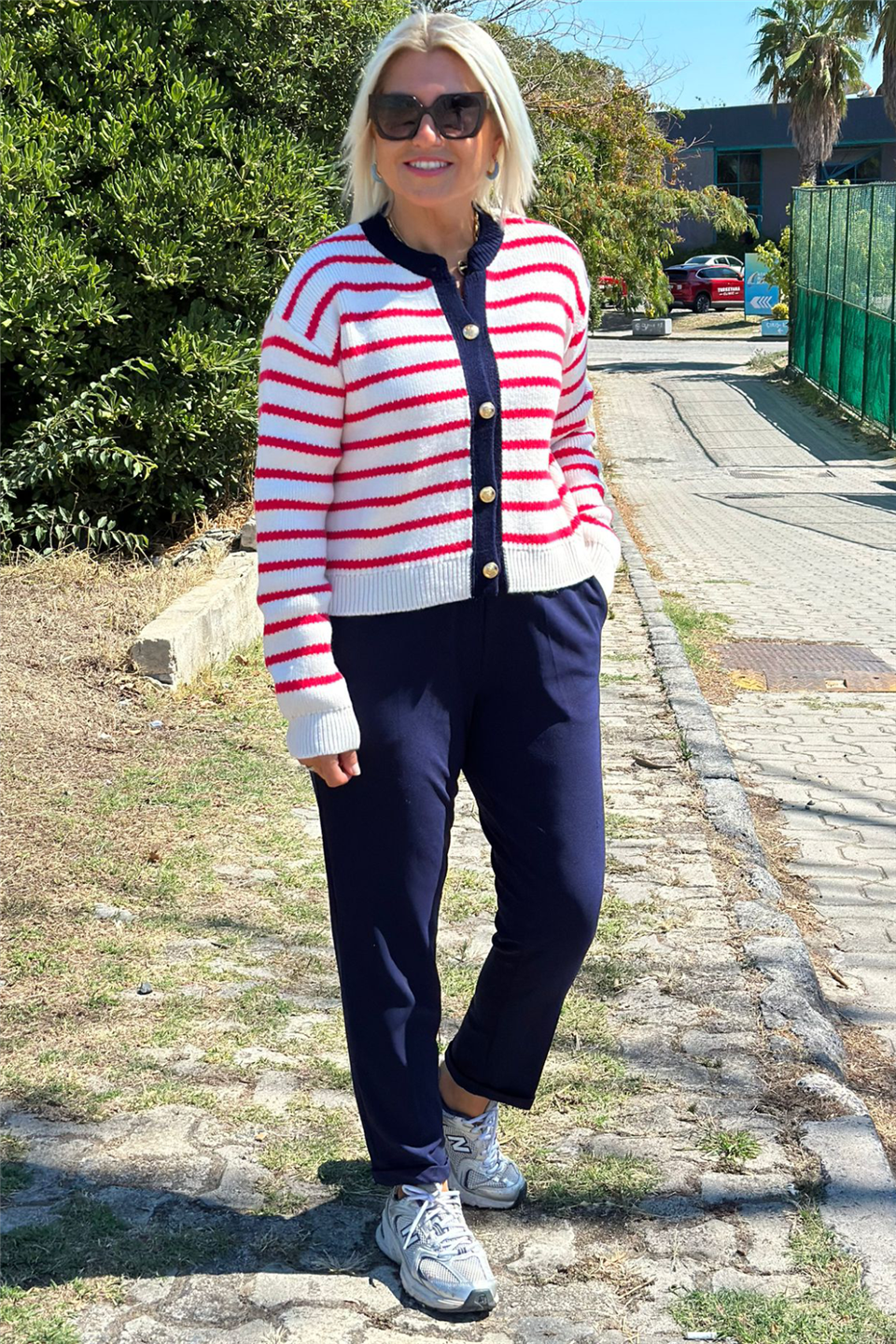 Lacivert Krep Kumaş Likralı PantolonAK214004-LACIVERT-S
