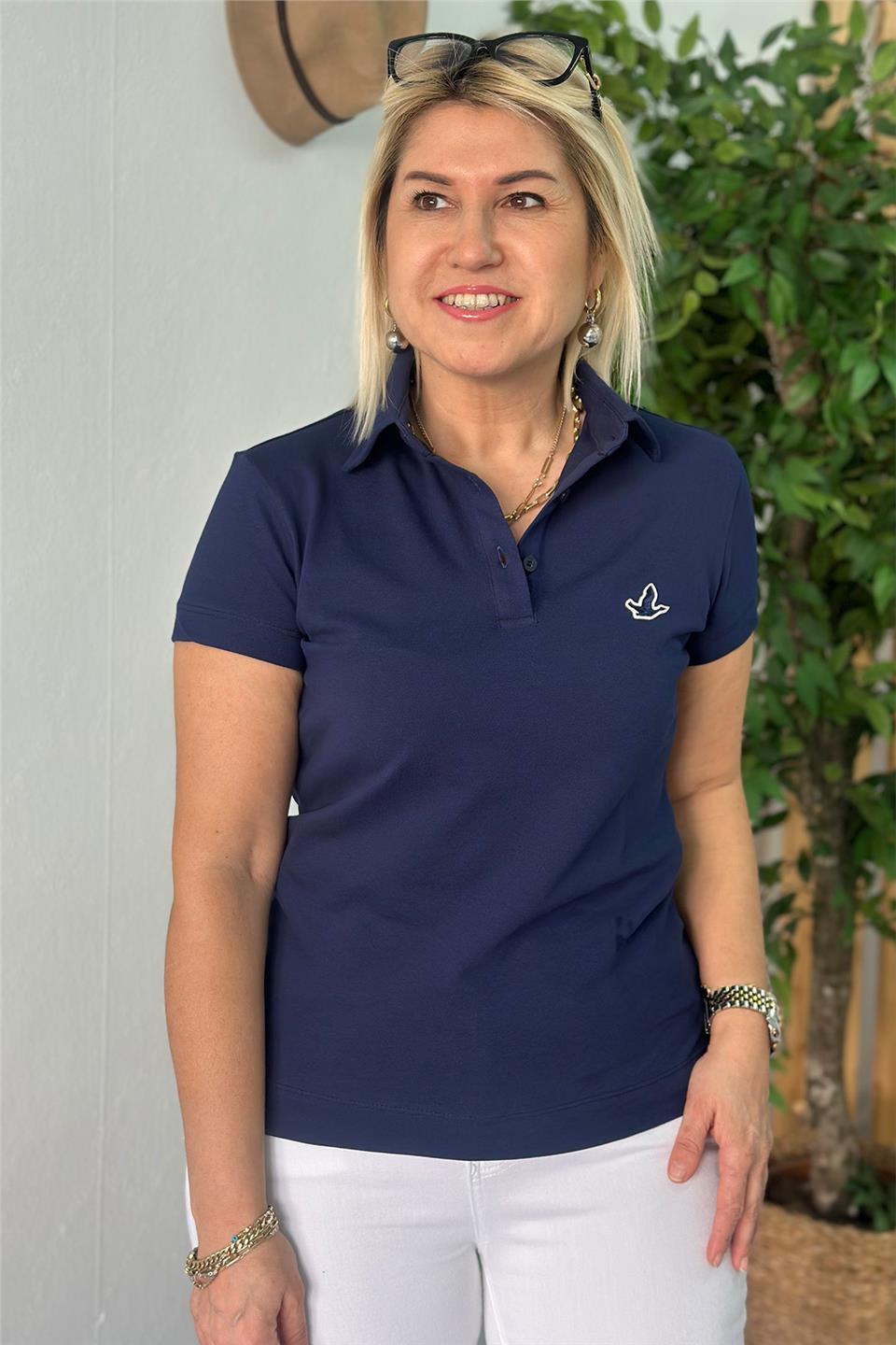 Lacivert Polo Yaka Armalı TshirtUTS25002057-LACIVERT-S
