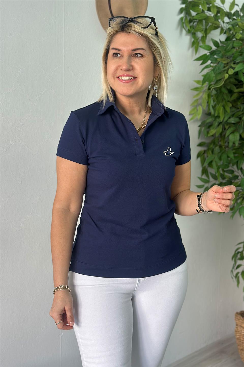 Lacivert Polo Yaka Armalı TshirtUTS25002057-LACIVERT-S
