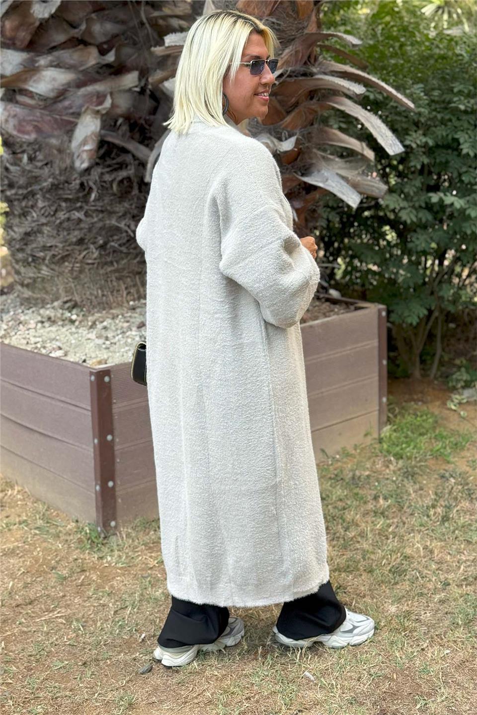 Sakallı Uzun Tunik HırkaDKH20250907-TAŞ-STANDART