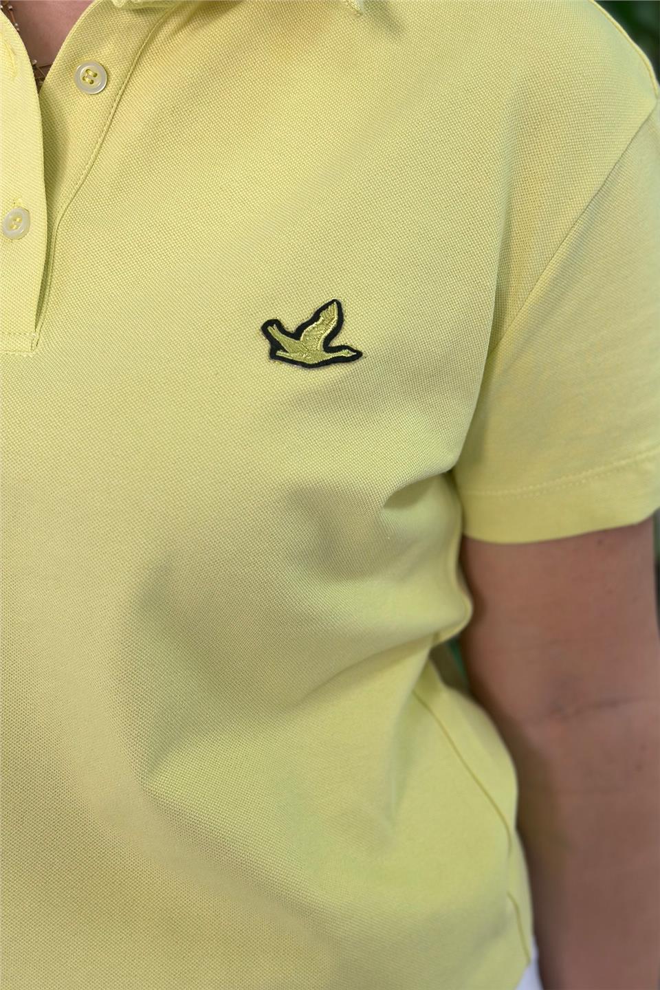 Sarı Polo Yaka Armalı TshirtUTS25002057-SARI-S